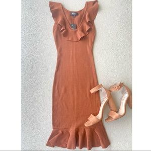 Brown Date Night Sweater Dress